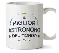 Mugffins Tazza in ceramica per ASTRONOMO uomo 11 oz / 350 ml - In italiano - Miglior del Mondo - Idea regalo per compleanno, anniversario, natale, laurea