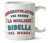 Mugffins Tazza in ceramica per BIDELLA donna 11 oz / 350 ml - In italiano - Congratulazioni per essere il miglior - Idea regalo per compleanno, anniversario, natale, laurea