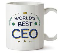 Mugffins Tazza in ceramica per CEO - 11 oz / 350 ml - In inglese - World's Best - Idea regalo per compleanno, anniversario, natale, laurea