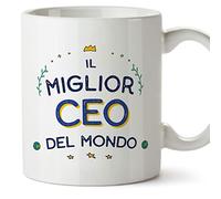 Mugffins Tazza in ceramica per CEO uomo 11 oz / 350 ml - In italiano - Miglior del Mondo - Idea regalo per compleanno, anniversario, natale, laurea