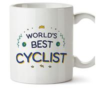 Mugffins Tazza in ceramica per CICLISTA - 11 oz / 350 ml - In inglese - World's Best - Idea regalo per compleanno, anniversario, natale, laurea