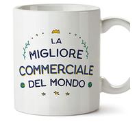Mugffins Tazza in ceramica per COMMERCIALE donna 11 oz / 350 ml - In italiano - Miglior del Mondo - Idea regalo per compleanno, anniversario, natale, laurea