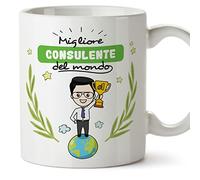Mugffins Tazza in ceramica per CONSULENTE uomo 11 oz / 350 ml - In italiano - Migliore del Mondo - Idea regalo per compleanno, anniversario, natale, laurea