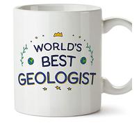Mugffins Tazza in ceramica per GEOLOGA - 11 oz / 350 ml - In inglese - World's Best - Idea regalo per compleanno, anniversario, natale, laurea