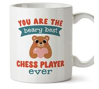 Mugffins Tazza in ceramica per GIOCATRICE DI SCACCHI - 11 oz / 350 ml - In inglese - You Are the Beary Best - Idea regalo per compleanno, anniversario, natale, laurea