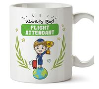 Mugffins Tazza in ceramica per HOSTESS donna 11 oz / 350 ml - In inglese - World's Best - Idea regalo per compleanno, anniversario, natale, laurea