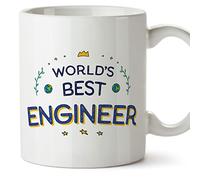 Mugffins Tazza in ceramica per INGEGNERA - 11 oz / 350 ml - In inglese - World's Best - Idea regalo per compleanno, anniversario, natale, laurea