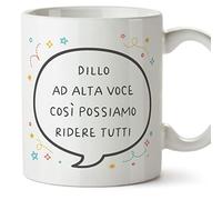 Mugffins Tazza in ceramica per INSEGNANTE - 11 oz / 350 ml - In italiano - Dillo ad alta voce - Idea regalo per compleanno, anniversario, natale, laurea