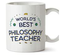 Mugffins Tazza in ceramica per INSEGNANTE DI FILOSOFIA - 11 oz / 350 ml - In inglese - World's Best - Idea regalo per compleanno, anniversario, natale, laurea