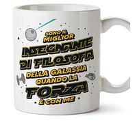 Mugffins Tazza in ceramica per INSEGNANTE DI FILOSOFIA uomo 11 oz / 350 ml - In italiano - Miglior Della Galassia Quando Forza - Idea regalo per compleanno, anniversario, natale, laurea