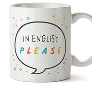Mugffins Tazza in ceramica per INSEGNANTE DI INGLESE - 11 oz / 350 ml - In inglese - In english please - Idea regalo per compleanno, anniversario, natale, laurea