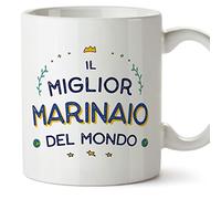 Mugffins Tazza in ceramica per MARINAIO uomo 11 oz / 350 ml - In italiano - Miglior del Mondo - Idea regalo per compleanno, anniversario, natale, laurea