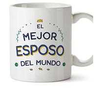 Mugffins Tazza in ceramica per MARITO 11 oz / 350 ml - In spagnolo - El Mejor del Mundo - Idea regalo per compleanno, anniversario, natale