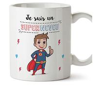 Mugffins Tazza in ceramica per nephew 11 oz / 350 ml - In francese - Super Famille - Idea regalo per compleanno, anniversario, natale