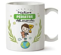 Mugffins Tazza in ceramica per PEDIATRA donna 11 oz / 350 ml - In italiano - Migliore del Mondo - Idea regalo per compleanno, anniversario, natale, laurea