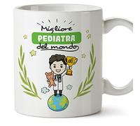 Mugffins Tazza in ceramica per PEDIATRA uomo 11 oz / 350 ml - In italiano - Migliore del Mondo - Idea regalo per compleanno, anniversario, natale, laurea