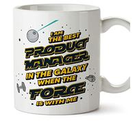 Mugffins Tazza in ceramica per PRODUCT MANAGER - 11 oz / 350 ml - In inglese - Best in The Galaxy The Force is With Me - Idea regalo per compleanno, anniversario, natale, laurea