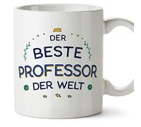 Mugffins Tazza in ceramica per PROFESSORE uomo 11 oz / 350 ml - In Tedesco - Beste der Welt - Idea regalo per compleanno, anniversario, natale, laurea