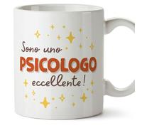 Mugffins Tazza in ceramica per PSICOLOGO uomo 11 oz / 350 ml - In italiano - Sono eccellente! - Idea regalo per compleanno, anniversario, natale, laurea