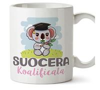 Mugffins Tazza in ceramica per SUOCERA 11 oz / 350 ml - In italiano - Koalificato/Koalificata - Idea regalo per compleanno, anniversario, natale