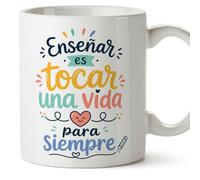 Mugffins tazza insegnante con frase Enseñar es tocar una vida para siempre in Spagnolo | idea regalo maestra maestro | pensiero ringraziamento scuola | Infantil v2