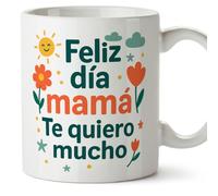 Mugffins tazza mamma con frase Feliz día mamá Te quiero mucho in Spagnolo | 330 ml 11 oz | Idea regalo originale | pa y ma v2