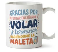 Mugffins tazza mamma con frase Gracias por intentar enseñarme a volar y terminar haciéndome la maleta in Spagnolo | 330 ml 11 oz | Idea regalo originale | papi mami v2