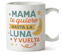 Mugffins tazza mamma con frase Mamá te quiero hasta la luna y vuelta in Spagnolo | 330 ml 11 oz | Idea regalo originale | Papá y mamá v1.3MA