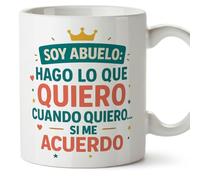 Mugffins tazza nonno divertente con frase Soy abuelo: hago lo que quiero, cuando quiero… si me acuerdo en Spagnolo | regalo compleanno Natale festa del nonno | Abuelitos v2