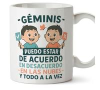 Mugffins Tazza Oroscopo Gemelli divertente con frase - Geminis - Puedo estar de acuerdo... y todo a la vez in Spagnolo regalo Gemelli simpatica da regalare segni zodiacali | Zodiaco Humor v1