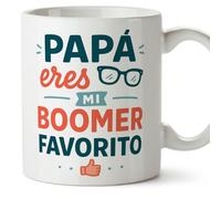 Mugffins tazza papà divertente con frase Papá eres mi boomer favorito in Spagnolo | regalo festa del papà | 330 ml 11 oz | idea regalo originale papà | pa y ma v2
