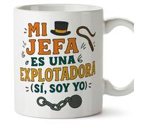 Mugffins tazza partita IVA per donna con frase Mi jefa es una explotadora (sí, soy yo) in Spagnolo | regalo partita IVA divertente lavoratrice autonoma | 330 Ml 11 oz | Autónomos v1