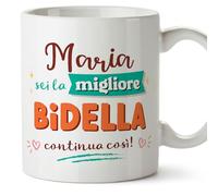 Mugffins Tazza Personalizzata in ceramica per BIDELLA donna 11 oz / 350 ml - In italiano - continua così! - Idea regalo per compleanno, anniversario, natale, laurea