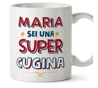 Mugffins Tazza Personalizzata in ceramica per CUGINA 11 oz / 350 ml - In italiano - Sei Super - Idea regalo per compleanno, anniversario, natale