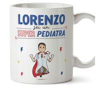 Mugffins Tazza Personalizzata in ceramica per PEDIATRA uomo 11 oz / 350 ml - In italiano - Sei Super! - Idea regalo per compleanno, anniversario, natale, laurea