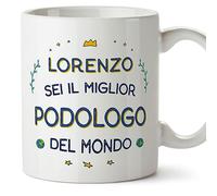 Mugffins Tazza Personalizzata in ceramica per PODOLOGO uomo 11 oz / 350 ml - In italiano - Migliore del Mondo - Idea regalo per compleanno, anniversario, natale, laurea