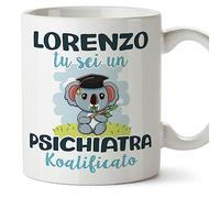 Mugffins Tazza Personalizzata in ceramica per PSICHIATRA uomo 11 oz / 350 ml - In italiano - Koalificati Personalizzati - Idea regalo per compleanno, anniversario, natale, laurea