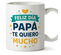 Mugffins tazza regalo papà | con frase Feliz día papá Te quiero mucho in Spagnolo 330 Ml/11 oz | Papá y mamá v1.1MA