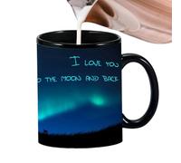 Mughea di caffè che cambia colore - Coppa di ceramica sensibile al calore, design a legna settentrionale rivela magia | Cool caffè da tè da tè per ragazzi uomini uomini donne home office cucina bevand