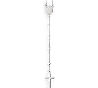 Mugler Amen Rosari Collana in Argento 925 Rodio, Taglia unica, Rosario Classico (Perline 2,5 mm di diametro), Argento sterling, Perla