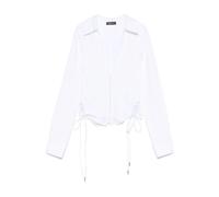 Mugler, ,Blouses & Shirts ,Donna ,Bianco ,S Bustier con Scollo a V e Allacciatura