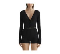 Mugler, ,Jumpsuits & Playsuits ,Donna ,Nero ,M Body a coste con bottoni