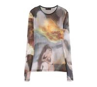 Mugler - Sunset Sees Mesh Top - - Tops - Donna - Multicolore - S