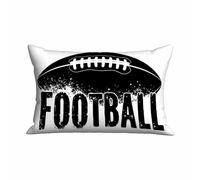 Mugod Federa per cuscino da calcio, colore nero, con motivo a schegge, in vita, per divano, decorazione per la casa, rettangolare, 50 x 70 cm
