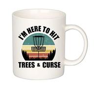 Mugs I'M Here To Hit Trees And Curse Retro Disc Golf Mug Cafe 330Ml | Mugs Resistente Vivaci Tazza In Ceramica Per Casa Compleanno Anniversario Mug Cafe