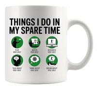 Mugs Things I Do In My Spare Time Disc Golf Mug Cafe 330Ml | Mugs Ben Dipinta Vivaci Tazza In Ceramica Per Ufficio Casa Anniversario Mug Ceramica