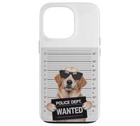 Mugshot Style Art Golden Retriever GR Dog Goldie Custodia per iPhone 13 Pro