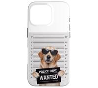 Mugshot Style Art Golden Retriever GR Dog Goldie Custodia per iPhone 16 Pro