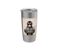 Mugshot Style Art Scimmia Cappuccina Occhiali Da Sole Bicchiere termico in acciaio inox doppia parete