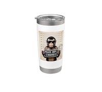 Mugshot Style Art Scimmia Cappuccina Occhiali Da Sole Bicchiere termico in acciaio inox doppia parete